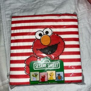 Sesame Street Elmo Red and White Napkins